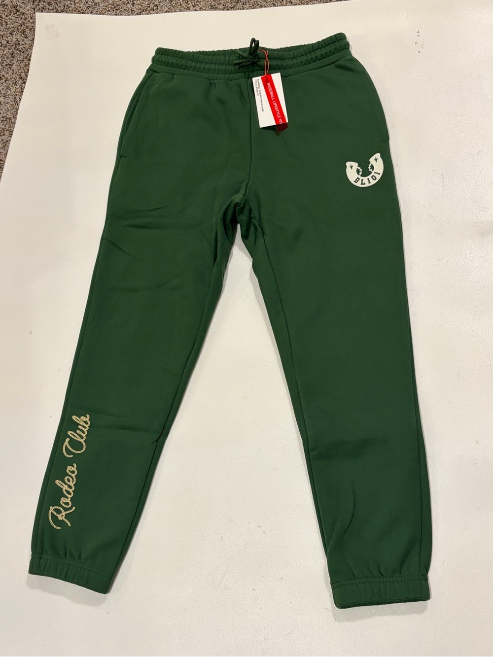B101 Men’s Green Jogger Pants Medium Large XL Sweatpants Baseball Lifestyle 101
